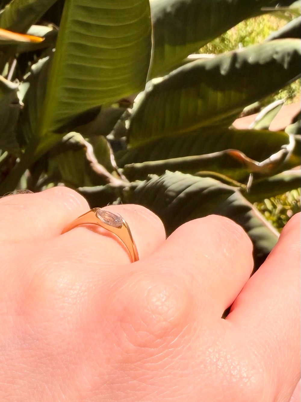 Smokey Quartz Gold Filled ring size 7.5 US
